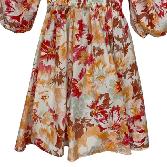 Abercrombie And Fitch Ruched Bodice Puff Sleeve Dress XS - Picture 10 of 10